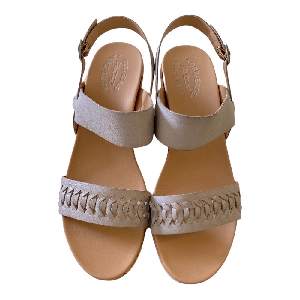 NWT SZ 11 Kork-Ease grey leather wedges